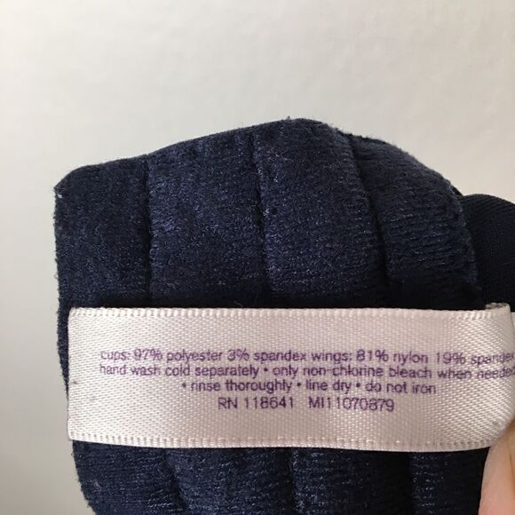 Cacique navy leopard print push-up bra 40D - Picture 6 of 6